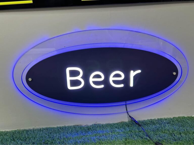 BEER OVAL NEON