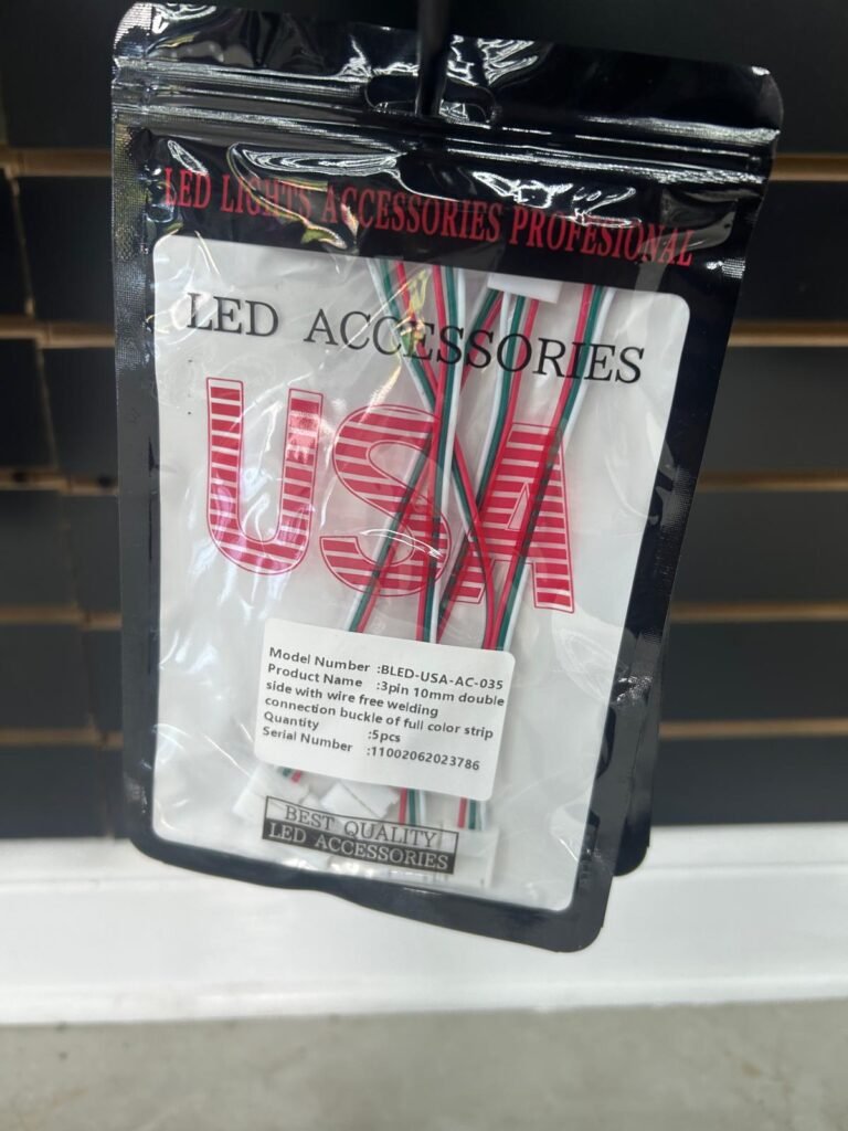 3pin 10mm double side with wire free welding connection buckle of full color strip (35)