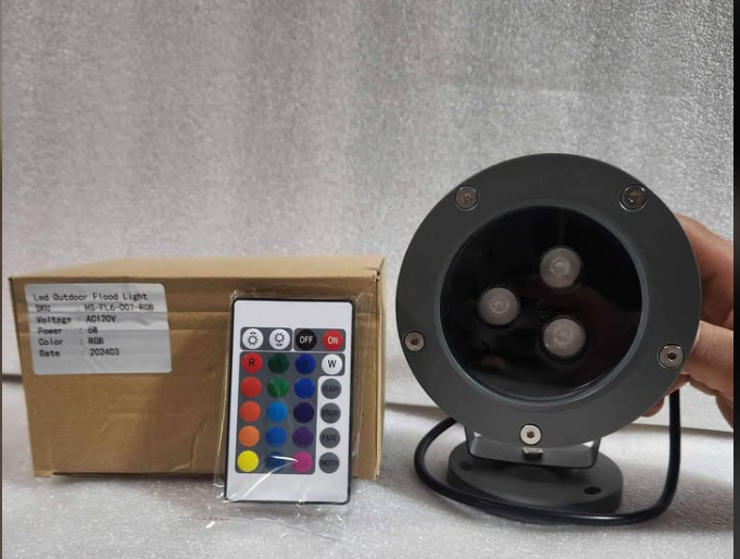 LED Outdoor Flood Light 6W 120V RGB
