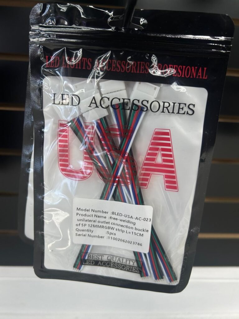 free-welding unilateral outlet connection buckle of 12MMRGB+W strip L=15CM (23)