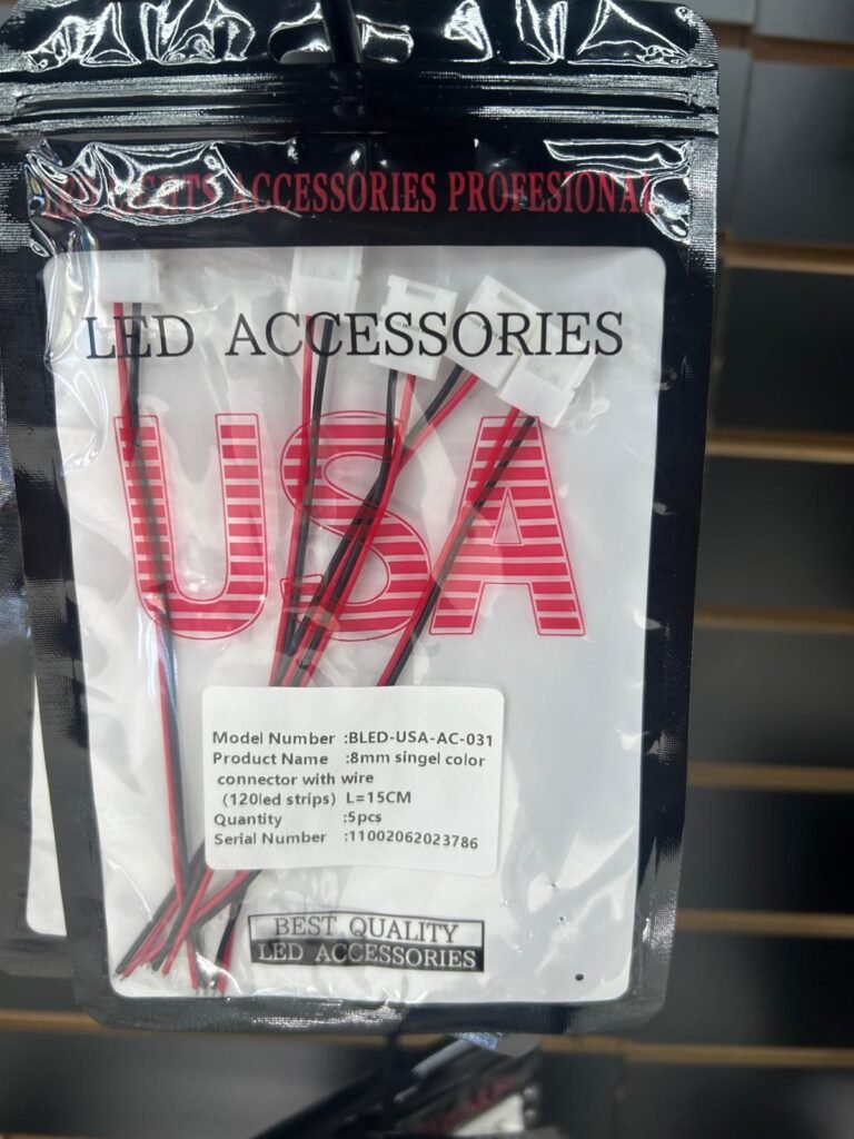 8mm singel color connector with wire（120led strips）  L=15CM (31)